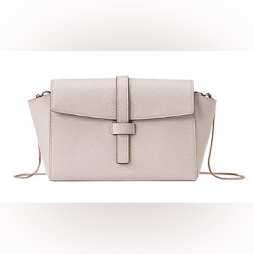 NWT KATE SPADE EMMIE RIVERSIDE STREET CROSSBODY IN WARM BEIGE LIZARD LEA…
